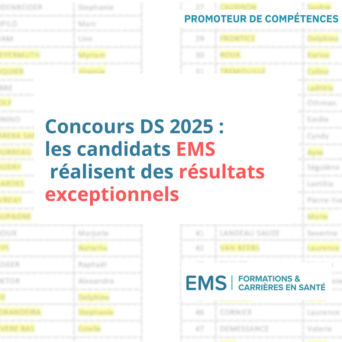 Concours Directeur des Soins 2025 : les candidats EMS réalisent des résultats exceptionnels Concours Directeur des Soins 2025 : les candidats EMS réalisent des résultats exceptionnels